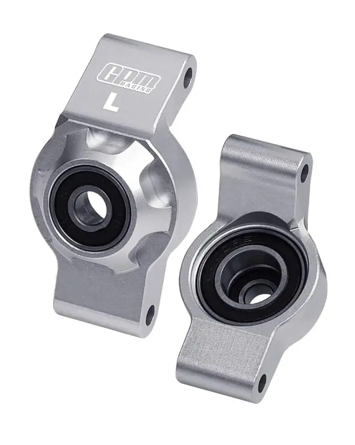 Aluminium 7075 Alloy Rear Hub Stub Axle Carriers With Oversize Bearing For Traxxas 1:16 Mini Maxx 4Wd 107154-1 / Mini Xrt Vxl-3S 108076-1 Monster Truck Upgrades - Silver 1