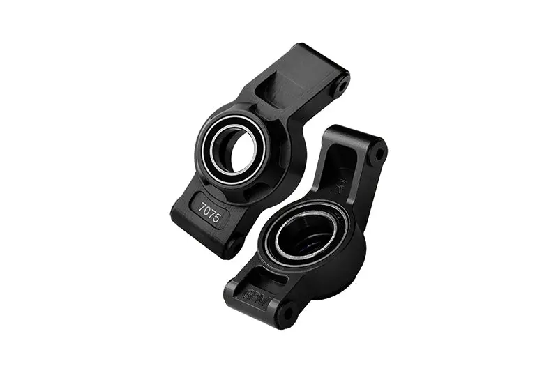 Aluminium 7075 Alloy Rear Hub Stub Axle Carriers With Three Oversize Bearing For Traxxas 1:5 Xrt 8S / X Maxx 6S 8S / X Maxx Ultimate 8S / Xrt Ultimate 8S / 1:6 Sand Car 8S Upgrades - Black 1