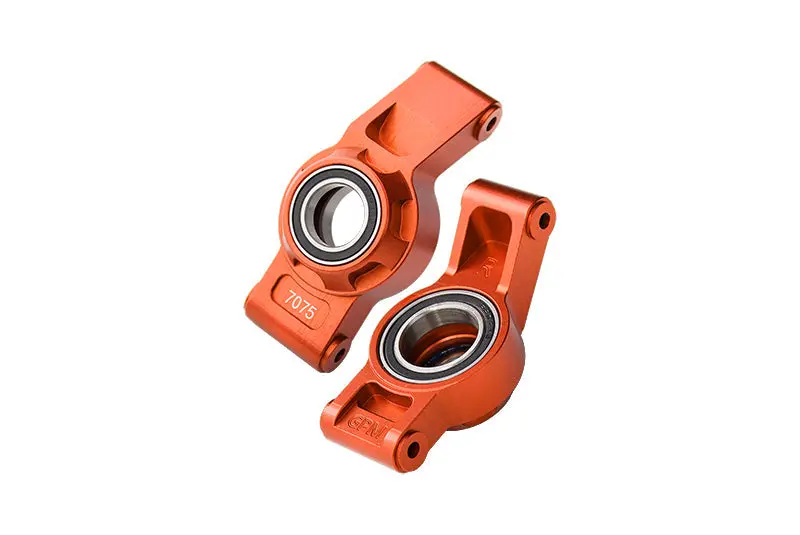 Aluminium 7075 Alloy Rear Hub Stub Axle Carriers With Three Oversize Bearing For Traxxas 1:5 Xrt 8S / X Maxx 6S 8S / X Maxx Ultimate 8S / Xrt Ultimate 8S / 1:6 Sand Car 8S Upgrades - Orange 1