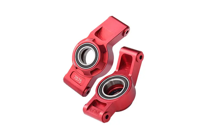 Aluminium 7075 Alloy Rear Hub Stub Axle Carriers With Three Oversize Bearing For Traxxas 1:5 Xrt 8S / X Maxx 6S 8S / X Maxx Ultimate 8S / Xrt Ultimate 8S / 1:6 Sand Car 8S Upgrades - Red 1