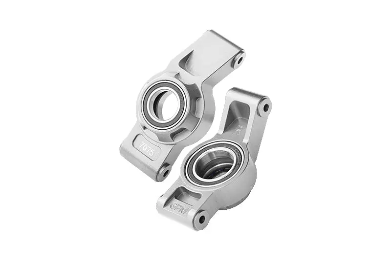 Aluminium 7075 Alloy Rear Hub Stub Axle Carriers With Three Oversize Bearing For Traxxas 1:5 Xrt 8S / X Maxx 6S 8S / X Maxx Ultimate 8S / Xrt Ultimate 8S / 1:6 Sand Car 8S Upgrades - Silver 1