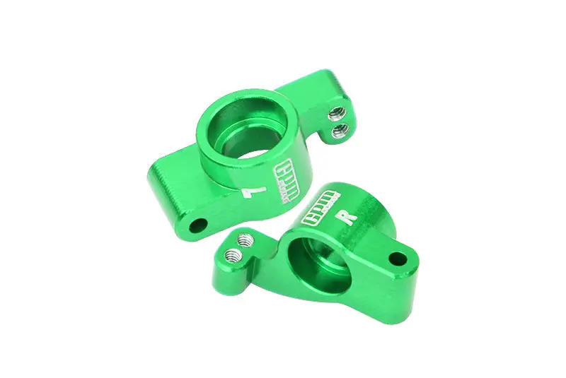 Aluminium 7075 Alloy Rear Hubs For Losi 1:24 Micro-B 2Wd Buggy Rtr-Los00007 / 1:28 Micro-T 2S 2Wd Rtr Stadium Truck-Los-1392 Upgrades - Green 1