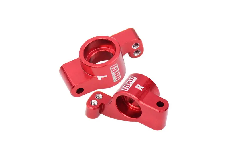 Aluminium 7075 Alloy Rear Hubs For Losi 1:24 Micro-B 2Wd Buggy Rtr-Los00007 / 1:28 Micro-T 2S 2Wd Rtr Stadium Truck-Los-1392 Upgrades - Red 1