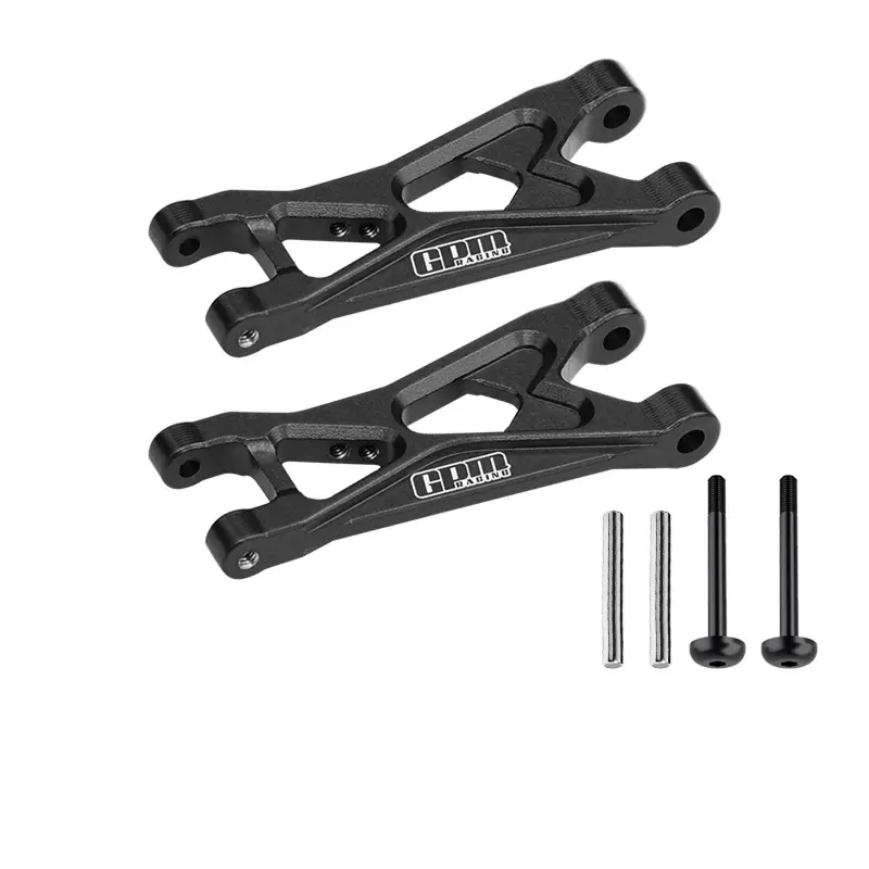 Aluminium 7075 Alloy Rear Lower Arms For Losi 1:24 Micro-B 2Wd Buggy Rtr-Los00007 / 1:28 Micro-T 2S 2Wd Rtr Stadium Truck-Los-1392 Upgrades - Black 1