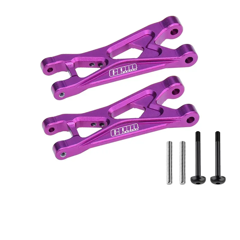Aluminium 7075 Alloy Rear Lower Arms For Losi 1:24 Micro-B 2Wd Buggy Rtr-Los00007 / 1:28 Micro-T 2S 2Wd Rtr Stadium Truck-Los-1392 Upgrades - Purple 1
