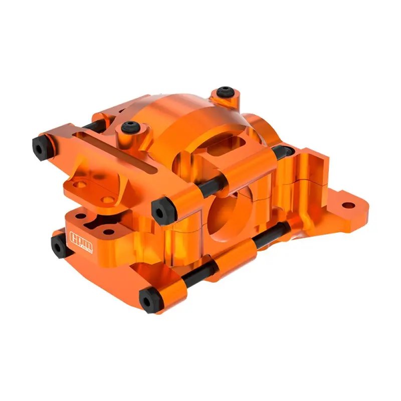 Aluminium 7075 Alloy Rear Upper And Lower Bulkhead For Traxxas 1:16 Mini Maxx 4Wd 107154-1 / Mini Xrt Vxl-3S 108076-1 Monster Truck Upgrades - Orange 1