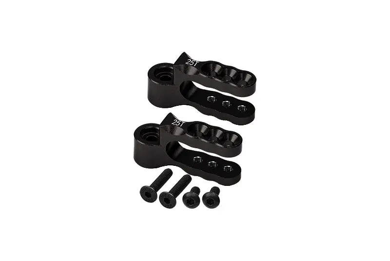 Aluminium 7075 Alloy Steering Servo Holders 25T For Traxxas 1:10 E-Revo Brushless / E-Revo Vxl 2.0 / Revo 3.3 / Slayer Pro 4X4 / Summit / T-Maxx 3.3 / 1:7 Xo-1 Upgrade Parts - Black 1
