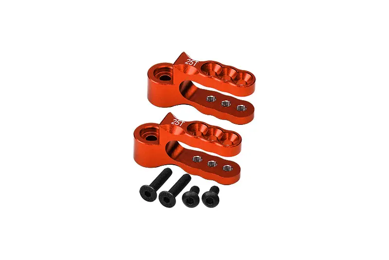 Aluminium 7075 Alloy Steering Servo Holders 25T For Traxxas 1:10 E-Revo Brushless / E-Revo Vxl 2.0 / Revo 3.3 / Slayer Pro 4X4 / Summit / T-Maxx 3.3 / 1:7 Xo-1 Upgrade Parts - Orange 1