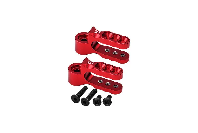 Aluminium 7075 Alloy Steering Servo Holders 25T For Traxxas 1:10 E-Revo Brushless / E-Revo Vxl 2.0 / Revo 3.3 / Slayer Pro 4X4 / Summit / T-Maxx 3.3 / 1:7 Xo-1 Upgrade Parts - Red 1