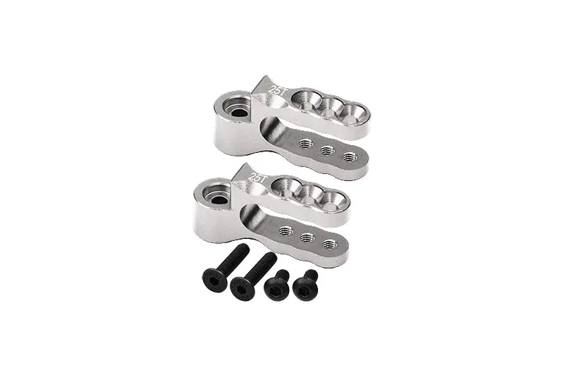 Aluminium 7075 Alloy Steering Servo Holders 25T For Traxxas 1:10 E-Revo Brushless / E-Revo Vxl 2.0 / Revo 3.3 / Slayer Pro 4X4 / Summit / T-Maxx 3.3 / 1:7 Xo-1 Upgrade Parts - Silver 1