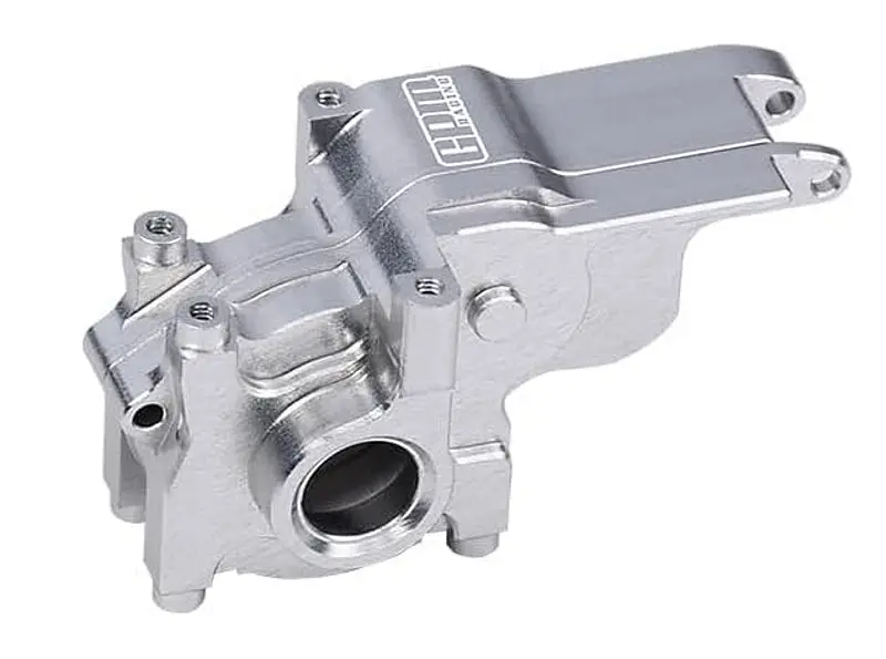 Aluminium 7075 Alloy Transmission Case For Losi 1:24 Micro-B 2Wd Buggy Rtr-Los00007 / 1:28 Micro-T 2S 2Wd Rtr Stadium Truck-Los-1392 Upgrades - Silver 1
