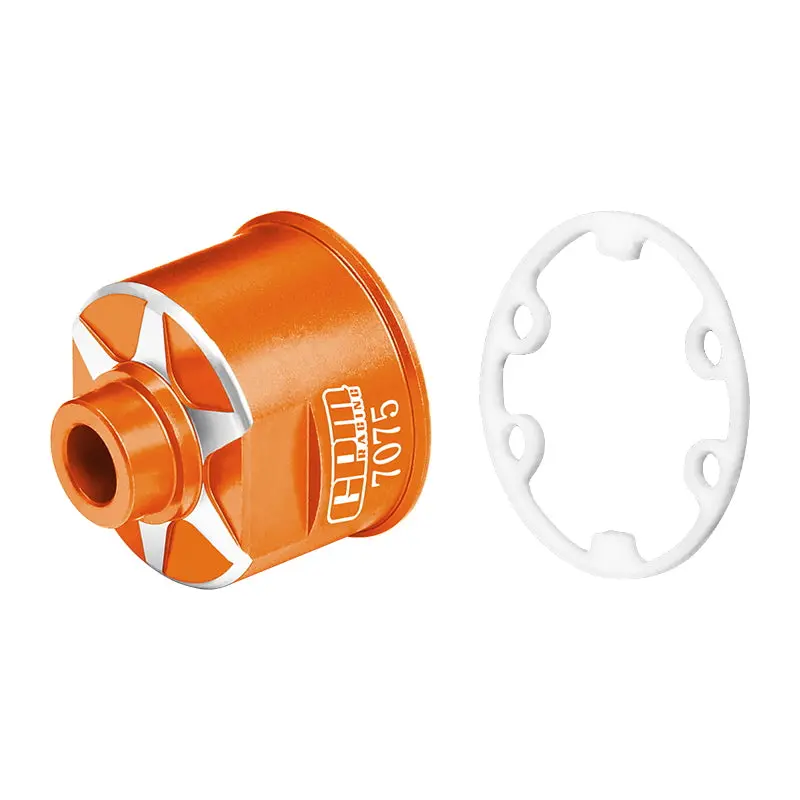 Aluminium 7075-T6 Front Or Rear Diff Case For Traxxas 1:10 E-Revo Brushless / Slash 4X4 / Ford Gt 4-Tec 2.0 / Rustler 4X4 Vxl / Stampede 4X4 Vxl / Hoss 4X4 Vxl / 4-Tec 3.0 / 1:7  Xo-01 Upgrades - Orange 1