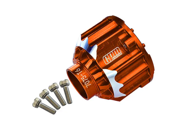 Aluminium 7075-T6 Front Or Rear Differential Case For Traxxas 1:5 X Maxx 6S / X Maxx 8S / Xrt 8S / 1:6 Sand Car 8S Upgrades - Orange 1