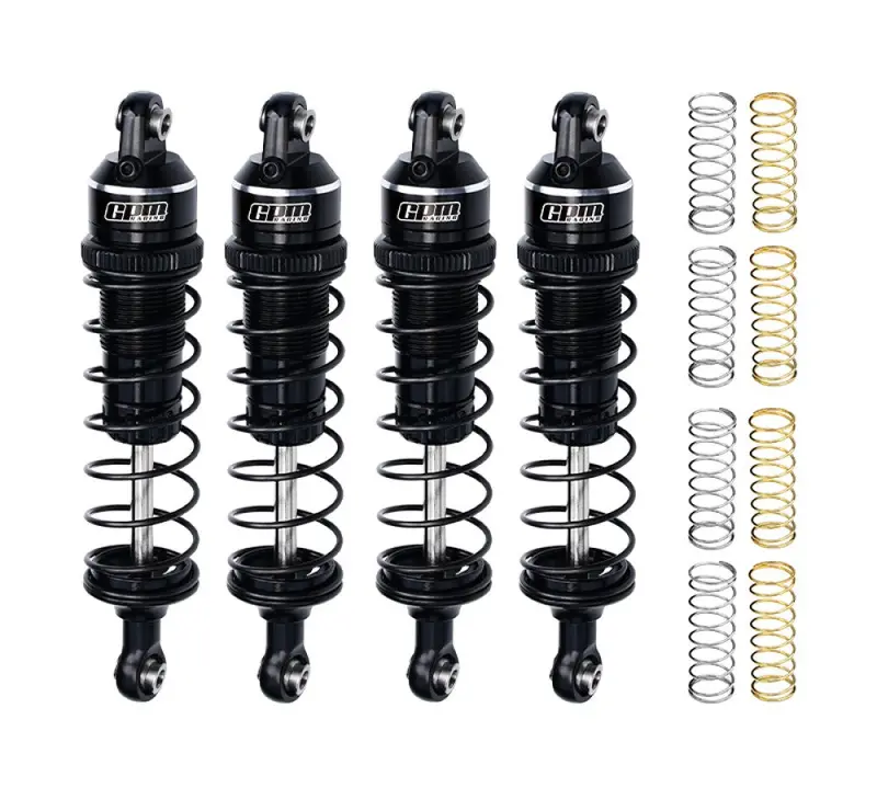 Aluminium Alloy Adjustable Shocks 87Mm 4Pc Front And Rear For Traxxas 1:16 Mini Maxx 4Wd 107154-1 / Mini Xrt Vxl-3S 108076-1 Monster Truck Upgrades - Black 1