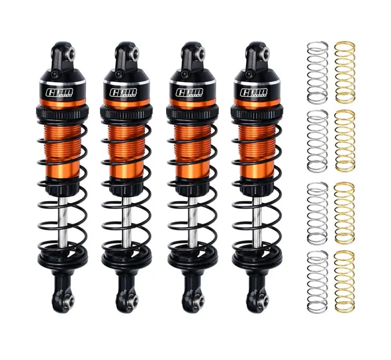Aluminium Alloy Adjustable Shocks 87Mm 4Pc Front And Rear For Traxxas 1:16 Mini Maxx 4Wd 107154-1 / Mini Xrt Vxl-3S 108076-1 Monster Truck Upgrades - Orange 1