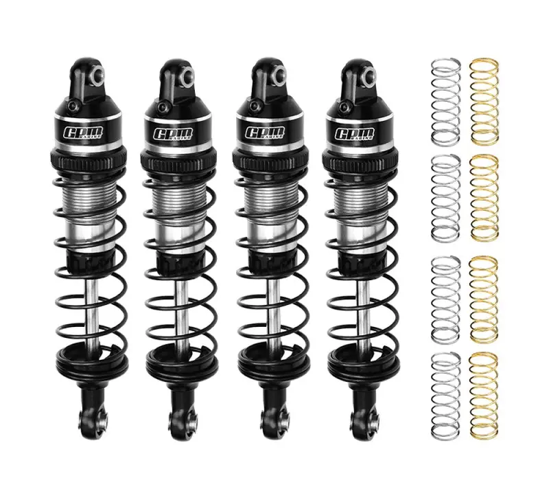 Aluminium Alloy Adjustable Shocks 87Mm 4Pc Front And Rear For Traxxas 1:16 Mini Maxx 4Wd 107154-1 / Mini Xrt Vxl-3S 108076-1 Monster Truck Upgrades - Silver 1