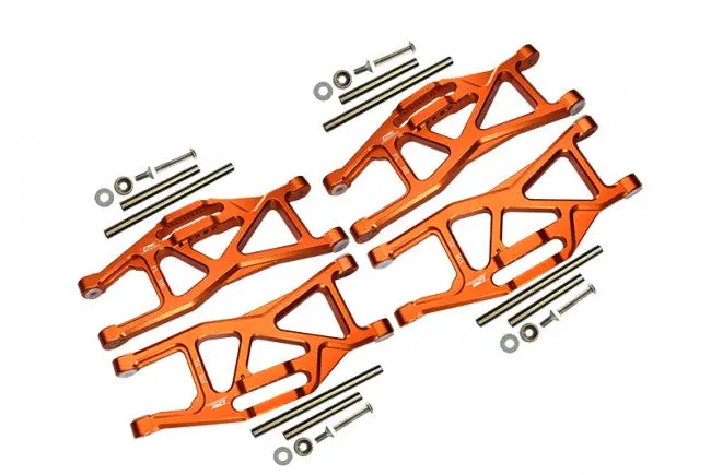 Aluminium Front And Rear Lower Arms For Traxxas 1/10 Maxx With Widemaxx Monster Truck 89086-4 - 28Pc Set Orange 1