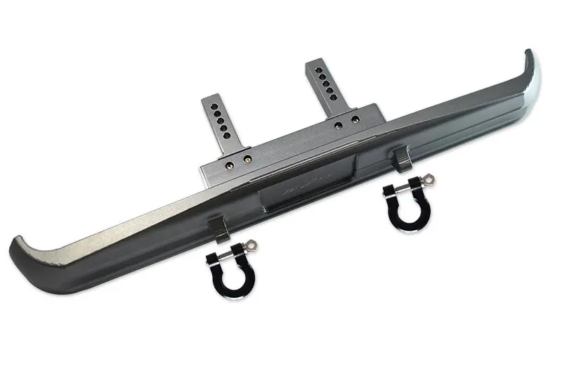 Aluminium Front Bumper Mount + D-Rings For Traxxas Trx-4 Chevrolet K5 Blazer (82076-4) - 3Pc Set Gray Silver 1