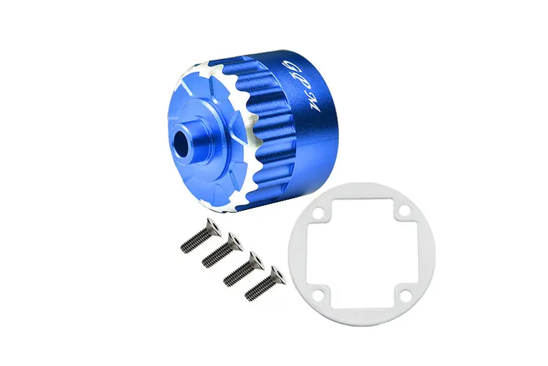Aluminium Front, Center, Rear Diff Case For Losi 1:6 4Wd Super Baja Rey Los05013 / Super Baja Rey 2.0 Los05021 Upgrades - Blue 1