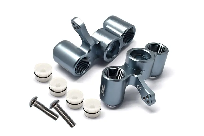 Aluminium Front Knuckle Arms For Arrma Senton / Typhon / Talion / Infraction / Infractionv2 / Limitless / Fireteam - 1Pr Set Grey Silver 1