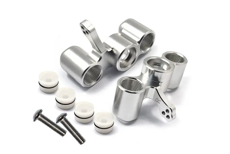 Aluminium Front Knuckle Arms For Arrma Senton / Typhon / Talion / Infraction / Infractionv2 / Limitless / Fireteam - 1Pr Set Silver 1