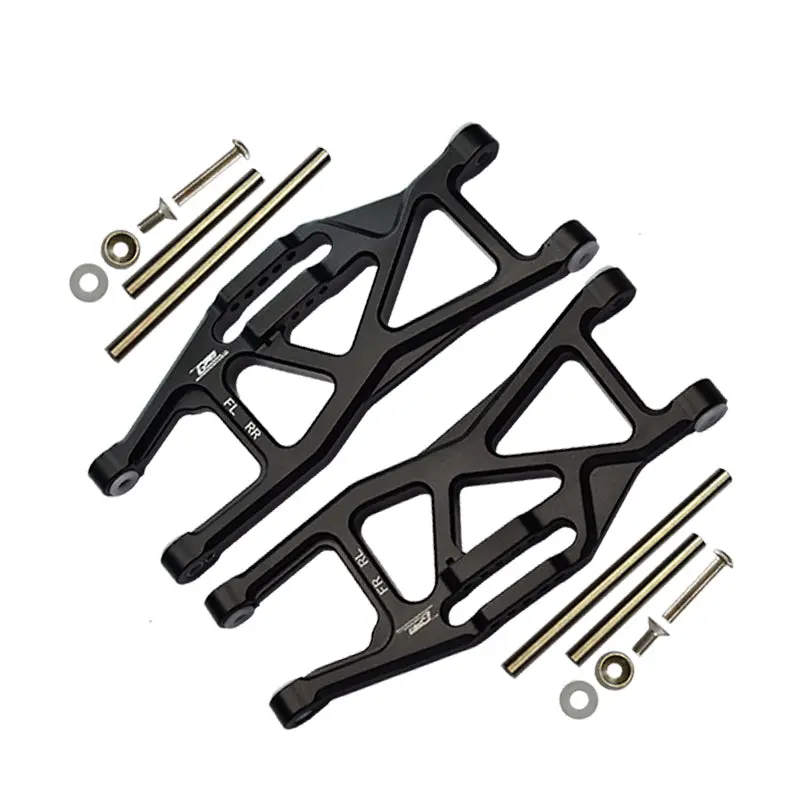 Aluminium Front Or Rear Lower Arms For Traxxas 1/10 Maxx With Widemaxx Monster Truck 89086-4 - 14Pc Set Black 1