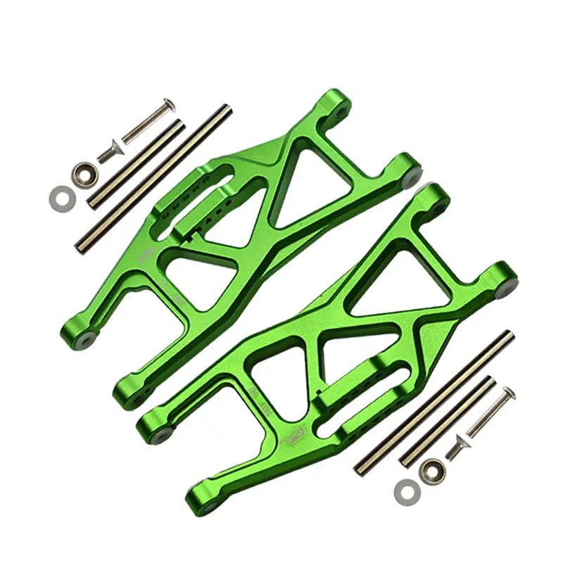 Aluminium Front Or Rear Lower Arms For Traxxas 1/10 Maxx With Widemaxx Monster Truck 89086-4 - 14Pc Set Green 1