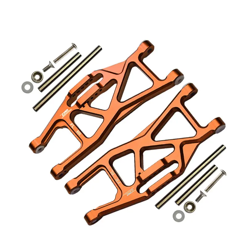 Aluminium Front Or Rear Lower Arms For Traxxas 1/10 Maxx With Widemaxx Monster Truck 89086-4 - 14Pc Set Orange 1