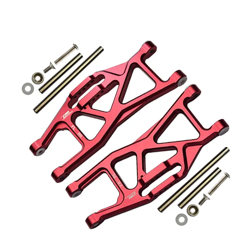 Aluminium Front Or Rear Lower Arms For Traxxas 1/10 Maxx With Widemaxx Monster Truck 89086-4 - 14Pc Set Red 1
