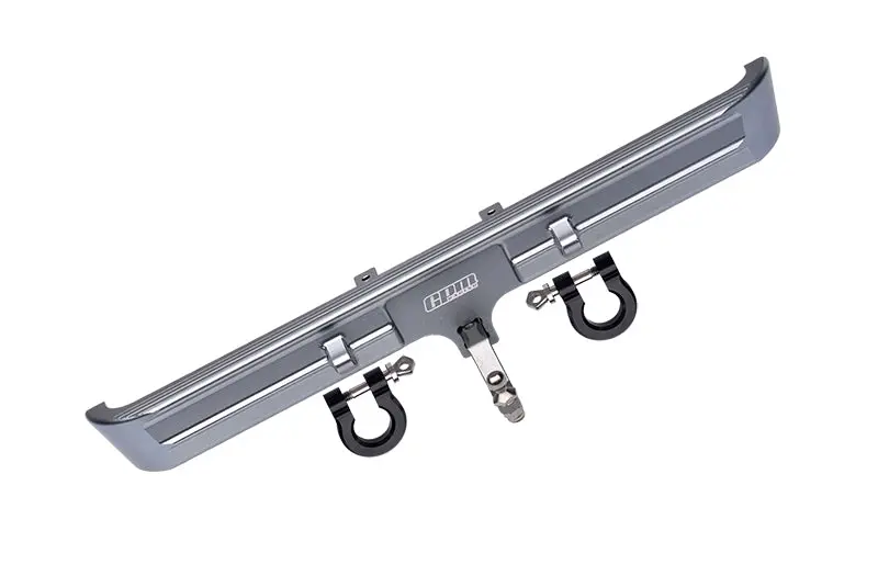 Aluminium Rear Bumper Mount + D-Rings + Tow Hook For Traxxas Trx-4 Chevrolet K5 Blazer (82076-4) - 3Pc Set Gray Silver 1