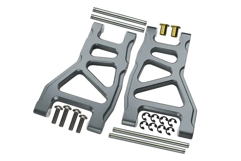 Aluminium Rear Lower Suspension Arm For Tamiya 1:10 R/C Dt-03 Upgrades - Gray Silver 1
