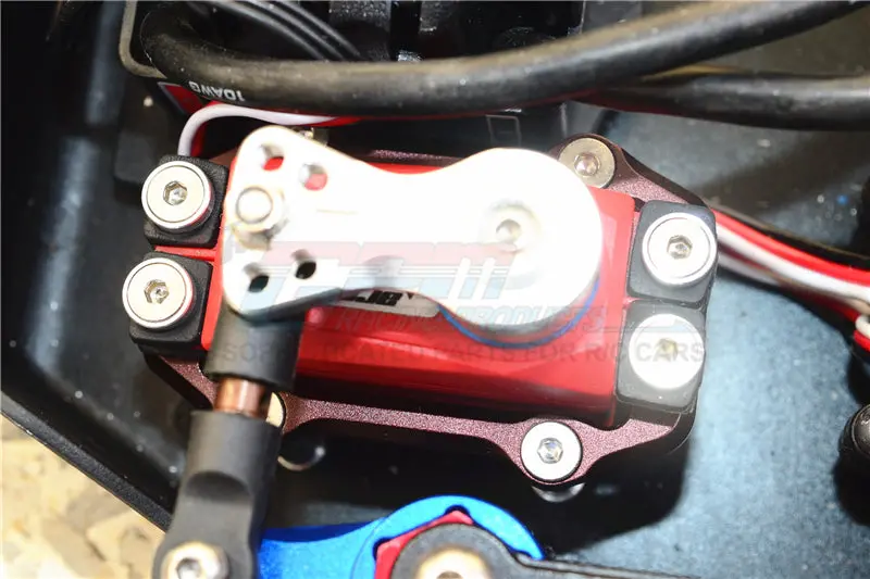 Aluminium Servo Mount For Arrma 1:8 Kraton 6S / Outcast 6S / Notorious 6S / Kraton 6S V5 / Notorious 6S V5 / 1:7 Fireteam 6S Upgrades - 1 Set Silver 2