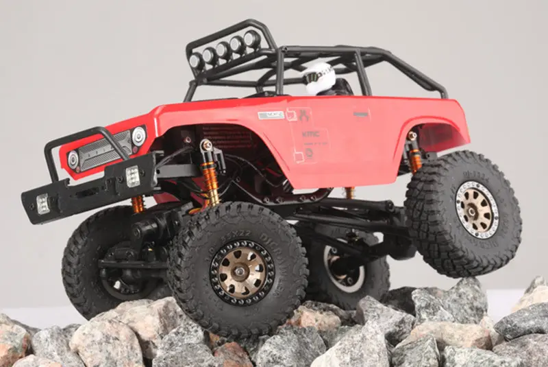 Aluminum 1-Inch Beadlock Wheel Rims Set (8 Poles) For Traxxas 1:18 Trx4m Ford Bronco / Trx4m Land Rover Defender / Axial 1:24 Scx24 Deadbolt / Scx24 Jeep Wrangler Upgrades - Titanium 2