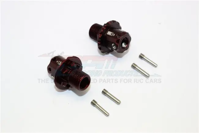 Aluminum 13Mm Hex Adapters For Arrma Typhon / Talion / Kraton / Senton / Outcast / Notorious / Infraction / Limitless - 1Pr Set Brown 1
