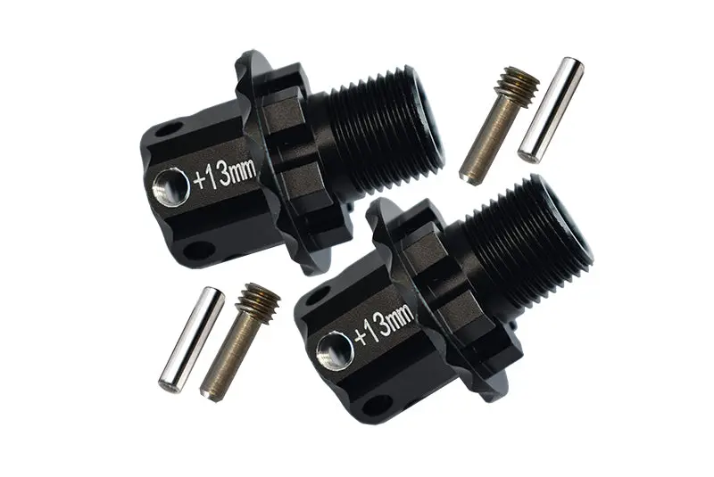Aluminum 13Mm Hex Adapters For Traxxas 1/8 4Wd Sledge Monster Truck 95076-4 - 6Pc Set Black 1