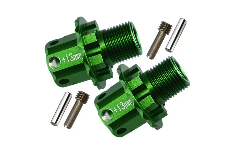 Aluminum 13Mm Hex Adapters For Traxxas 1/8 4Wd Sledge Monster Truck 95076-4 - 6Pc Set Green 1
