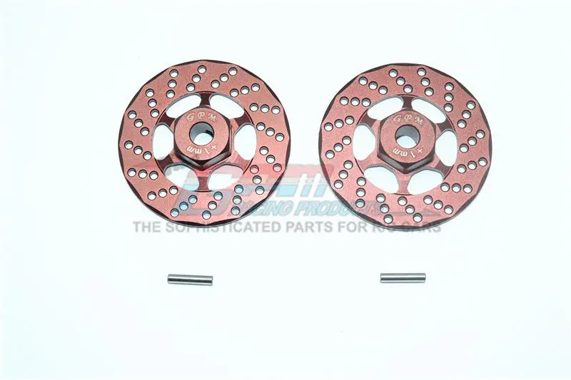 Aluminum +1Mm Hex With Brake Disk For 1/10 Traxxas Ford Gt 4-Tec 2.0 83056-4 / 4-Tec 3.0 93054-4 - 1Pr Set Brown 1