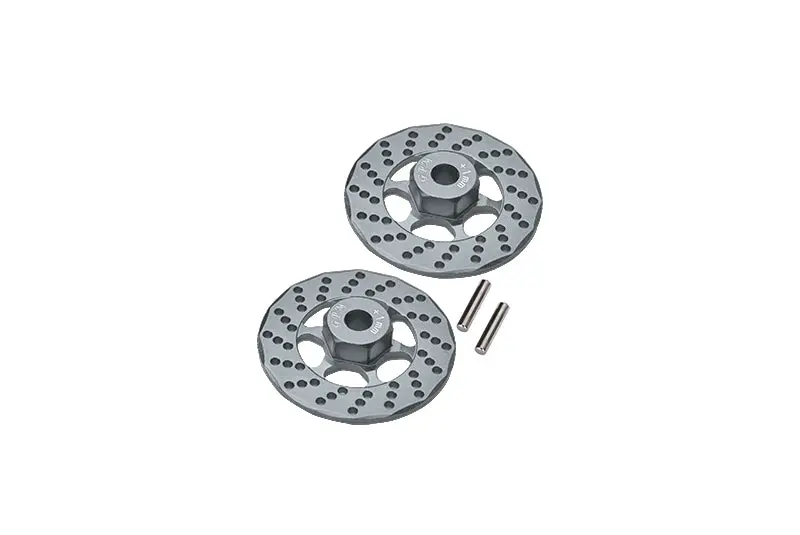 Aluminum +1Mm Hex With Brake Disk For 1/10 Traxxas Ford Gt 4-Tec 2.0 83056-4 / 4-Tec 3.0 93054-4 - 1Pr Set Gray Silver 1