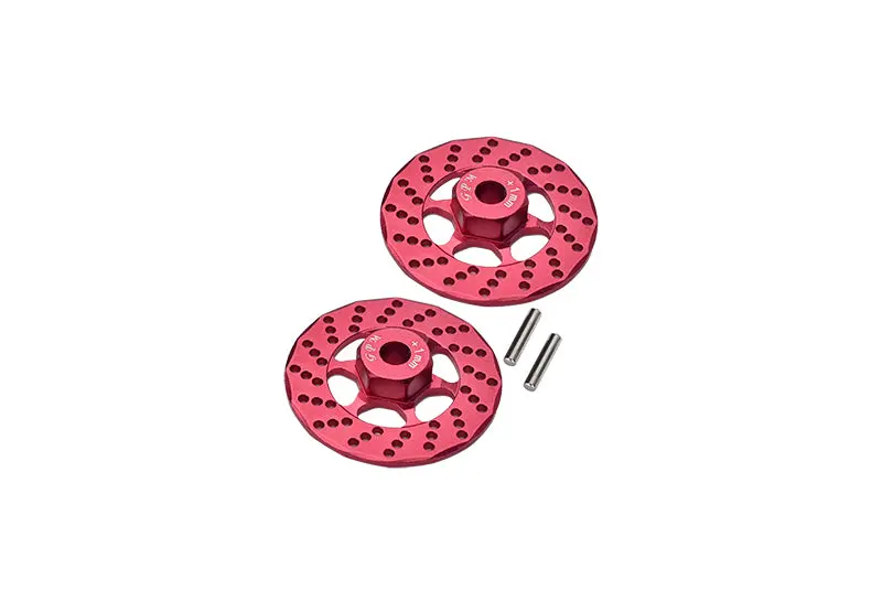 Aluminum +1Mm Hex With Brake Disk For 1/10 Traxxas Ford Gt 4-Tec 2.0 83056-4 / 4-Tec 3.0 93054-4 - 1Pr Set Red 1