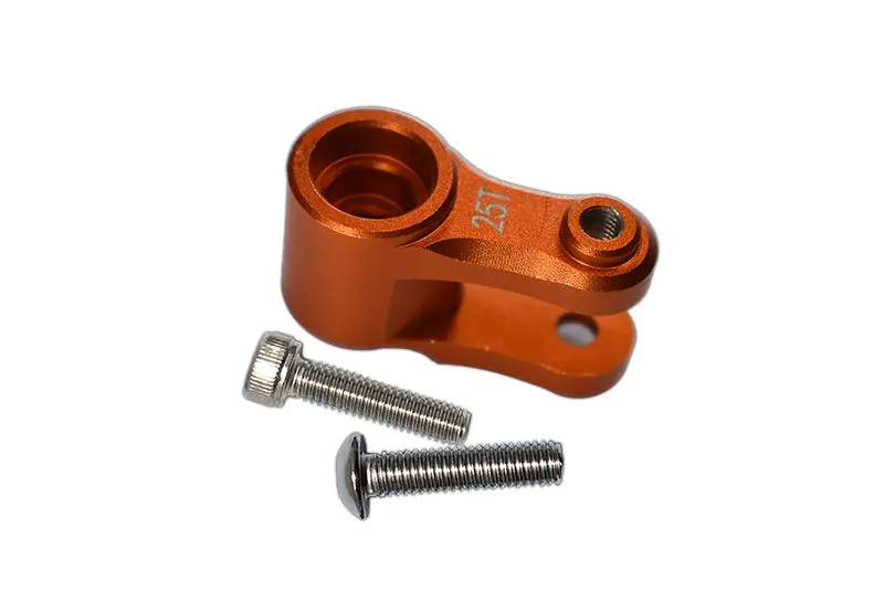 Aluminum 25T Servo Horn For Traxxas 1:10 4Wd Maxx 89076-4 / 4Wd Maxx With Widemaxx 89086-4 / 1:8 4Wd Maxx Slash 6S 102076-4 Upgrades - Orange 1