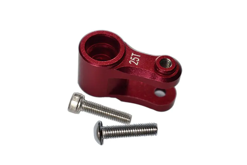 Aluminum 25T Servo Horn For Traxxas 1:10 4Wd Maxx 89076-4 / 4Wd Maxx With Widemaxx 89086-4 / 1:8 4Wd Maxx Slash 6S 102076-4 Upgrades - Red 1