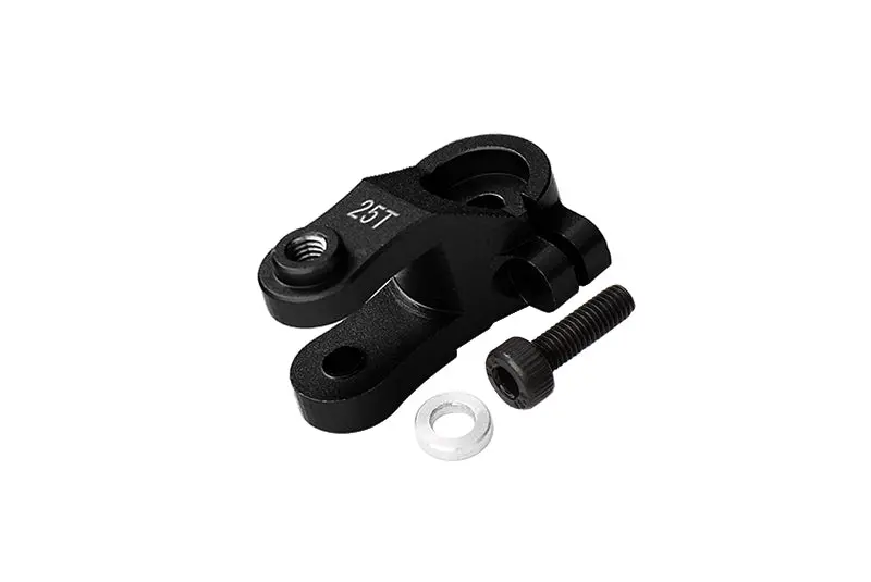 Aluminum 25T Standard Servo Horn For Traxxas 1:10 4Wd Maxx 89076-4 / 4Wd Maxx With Widemaxx 89086-4 / 1:8 4Wd Maxx Slash 6S 102076-4 Upgrades - Black 1