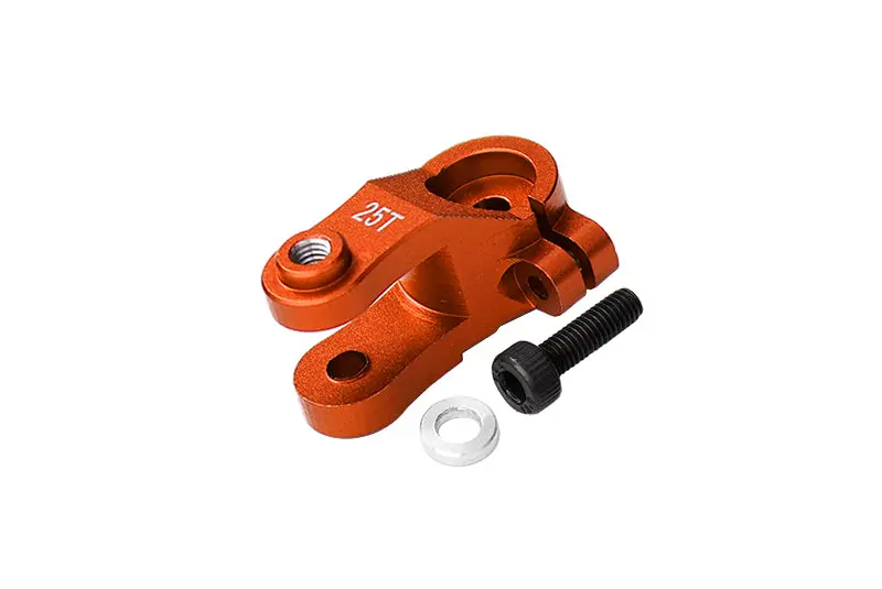 Aluminum 25T Standard Servo Horn For Traxxas 1:10 4Wd Maxx 89076-4 / 4Wd Maxx With Widemaxx 89086-4 / 1:8 4Wd Maxx Slash 6S 102076-4 Upgrades - Orange 1