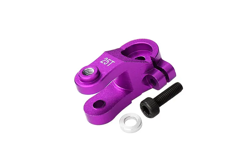 Aluminum 25T Standard Servo Horn For Traxxas 1:10 4Wd Maxx 89076-4 / 4Wd Maxx With Widemaxx 89086-4/1:8 4Wd Maxx Slash 6S 102076-4 Upgrades - Purple 1