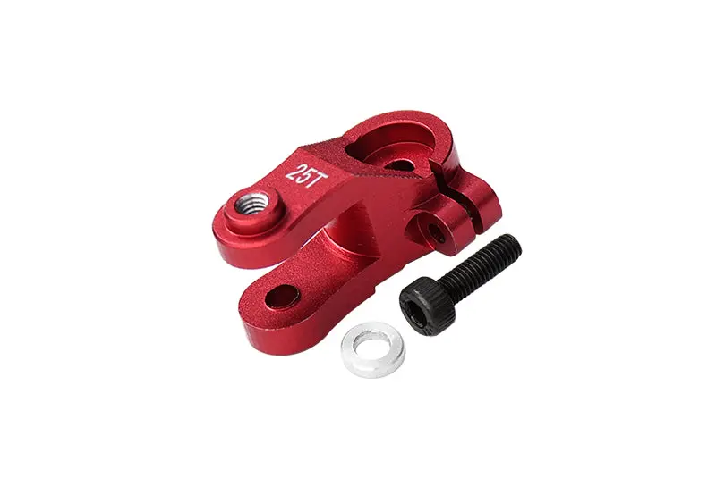 Aluminum 25T Standard Servo Horn For Traxxas 1:10 4Wd Maxx 89076-4 / 4Wd Maxx With Widemaxx 89086-4 / 1:8 4Wd Maxx Slash 6S 102076-4 Upgrades - Red 1