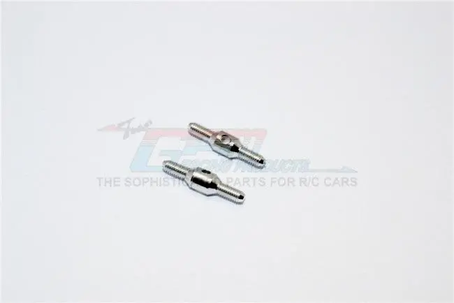 Aluminum 3Mm Clockwise And Anti Clockwise Turnbuckles (Total Length 20Mm - Both Side Thread 6Mm, Body 8Mm) - 1Pr Gray Silver 1