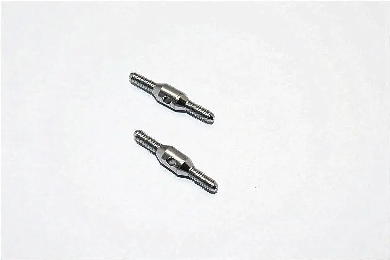 Aluminum 3Mm Clockwise And Anti Clockwise Turnbuckles (Total Length 25Mm, Both Sides Thread 7.5Mm, Body 10Mm) - 1Pr Gray Silver 1