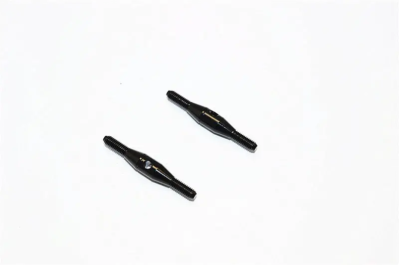 Aluminum 3Mm Clockwise And Anti Clockwise Turnbuckles (Total Length 30Mm, Both Sides Thread 7.5Mm, Body 15Mm) - 1Pr Black 1