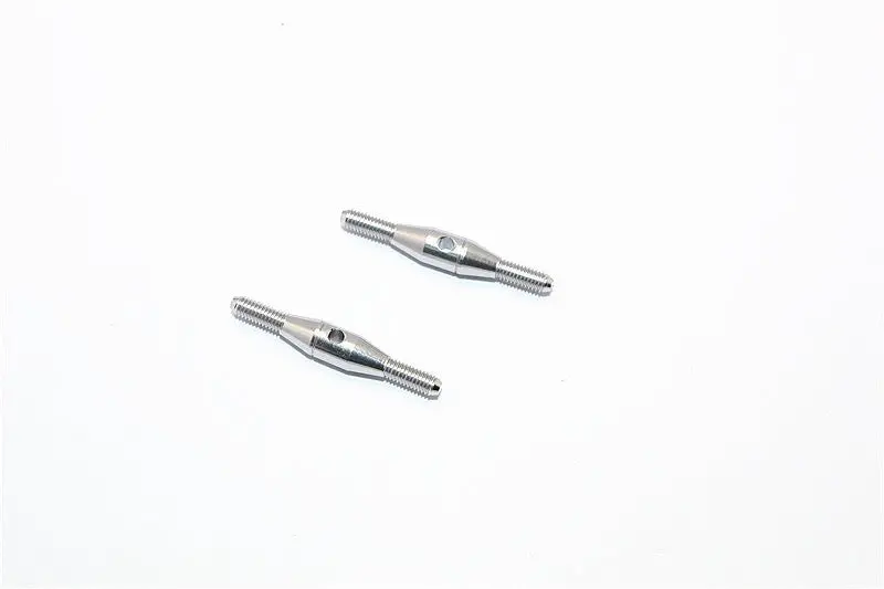Aluminum 3Mm Clockwise And Anti Clockwise Turnbuckles (Total Length 30Mm, Both Sides Thread 7.5Mm, Body 15Mm) - 1Pr Gray Silver 1