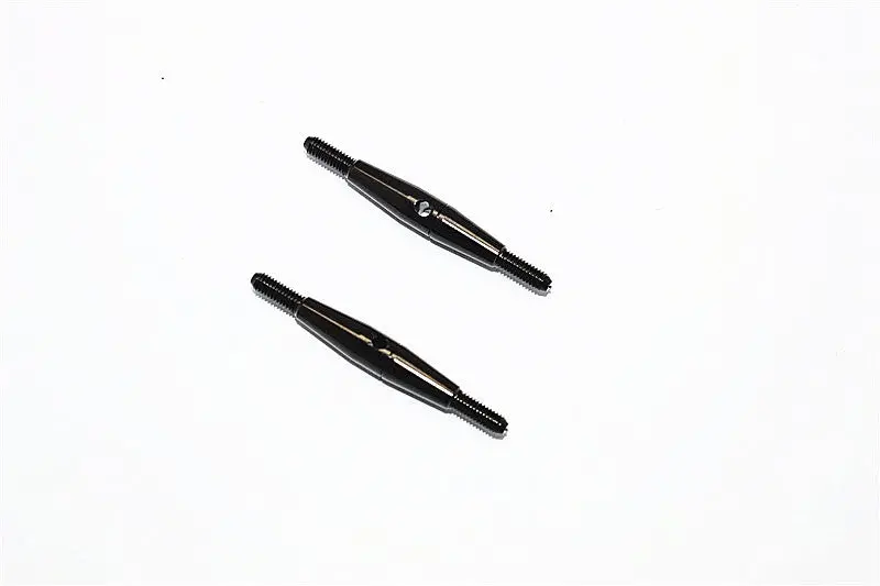 Aluminum 3Mm Clockwise And Anti Clockwise Turnbuckles (Total Length 40Mm, Both Sides Thread 7.5Mm, Body 25Mm) - 1Pr Black 1